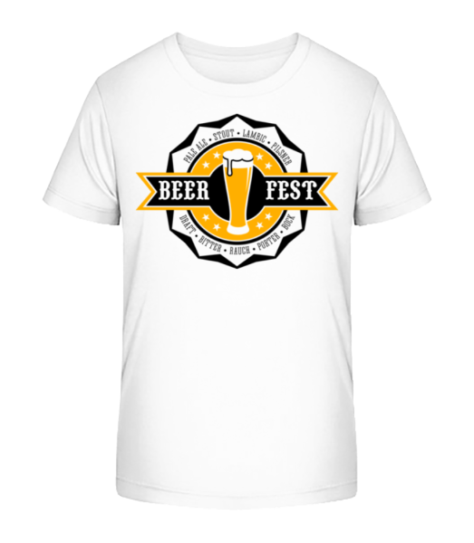 Beer Fest - Detské Bio tričko Stanley Stella - Bílá - Napřed