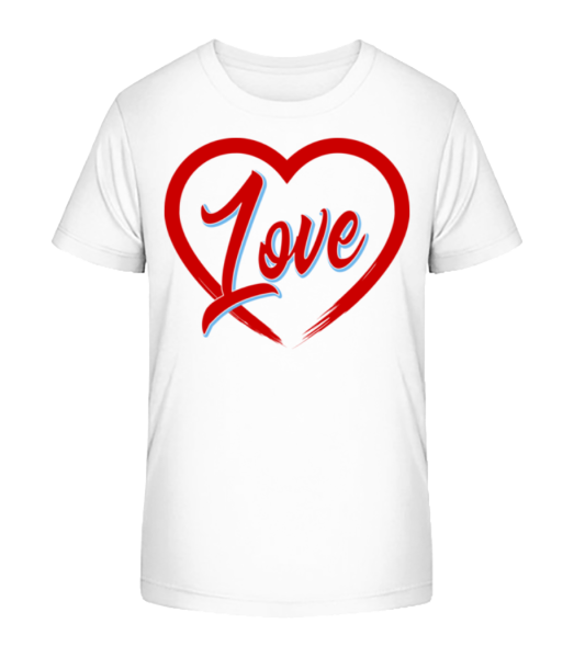 Heart Love - Detské Bio tričko Stanley Stella - Bílá - Napřed