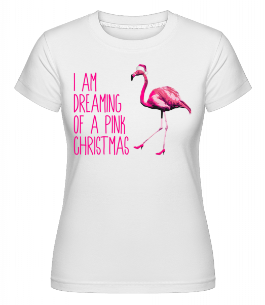 Pink Christmas -  Shirtinator tričko pro dámy - Bílá - Napřed