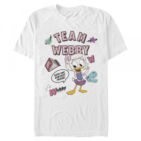 Disney Classics - Kačeří příběhy - Webby Team - Pánské Tričko - Bílá - Napřed