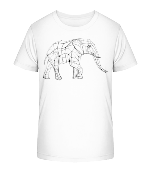 polygon Elephant - Detské Bio tričko Stanley Stella - Bílá - Napřed
