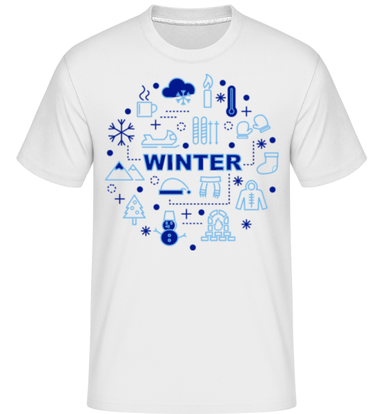 Zimní Symboly -  Shirtinator tričko pro pány - Bílá - Napřed
