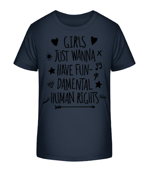 Damental lidská práva - Detské Bio tričko Stanley Stella - Namořnická modrá - Napřed
