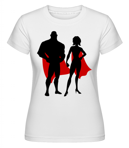 Superhrdinové s Cape -  Shirtinator tričko pro dámy - Bílá - Napřed