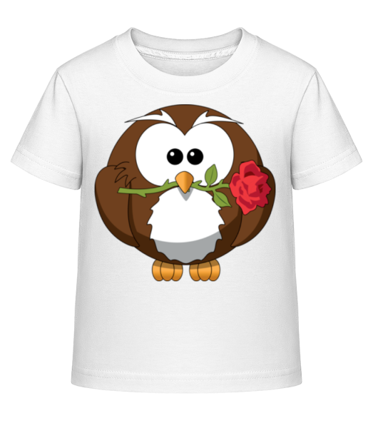 Valentýna Owl - Dĕtské Shirtinator tričko - Bílá - Napřed