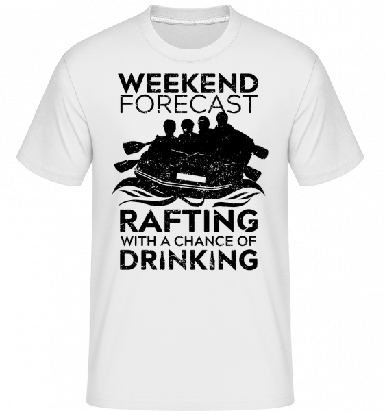 Rafting s možností pití -  Shirtinator tričko pro pány - Bílá - Napřed