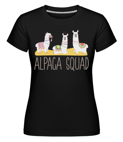 Alpaca Squad -  Shirtinator tričko pro dámy - Černá - Napřed
