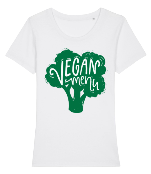 Vegan Menu - Dámské bio tričko Stanley Stella - Bílá - Napřed