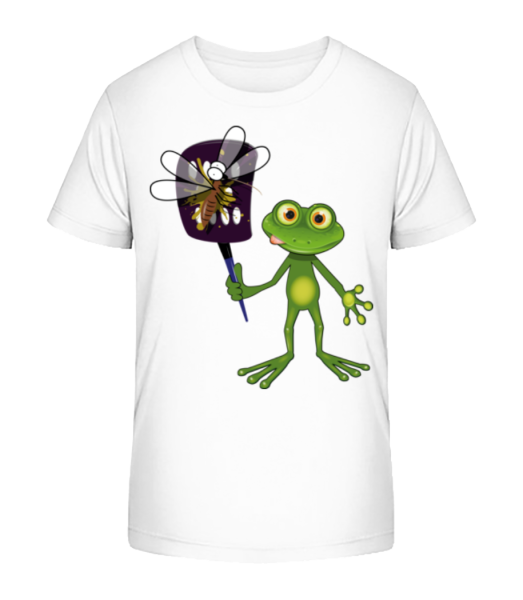 Žába s Fly plácačka - Detské Bio tričko Stanley Stella - Bílá - Napřed