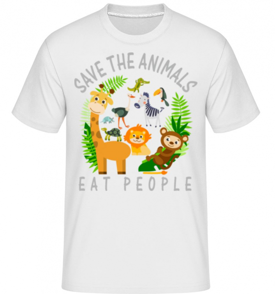 Save The Animals -  Shirtinator tričko pro pány - Bílá - Napřed