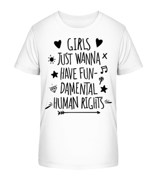Damental lidská práva - Detské Bio tričko Stanley Stella - Bílá - Napřed