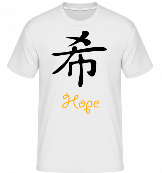 Chinese Sign Hope -  Shirtinator tričko pro pány - Bílá - Napřed