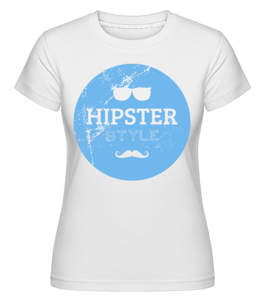 Hipster Logo -  Shirtinator tričko pro dámy - Bílá - Napřed