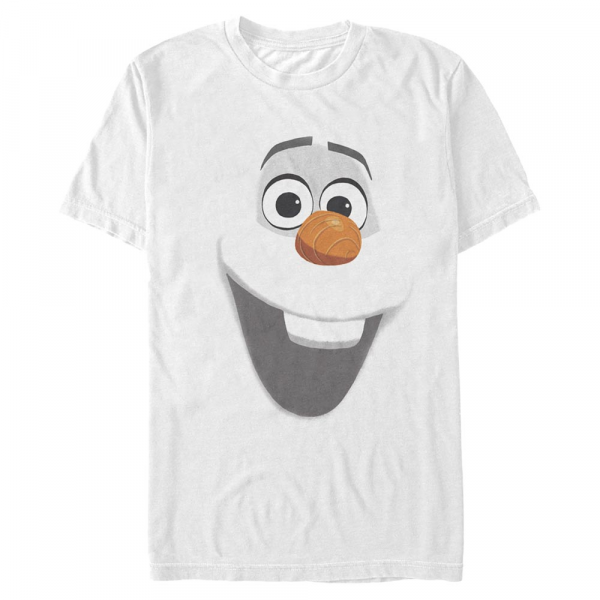 Disney - Ledové království - Elsa Olaf Face - Pánské Tričko - Bílá - Napřed