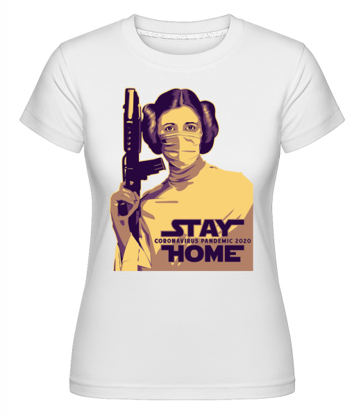 Stay Home Laila -  Shirtinator tričko pro dámy - Bílá - Napřed