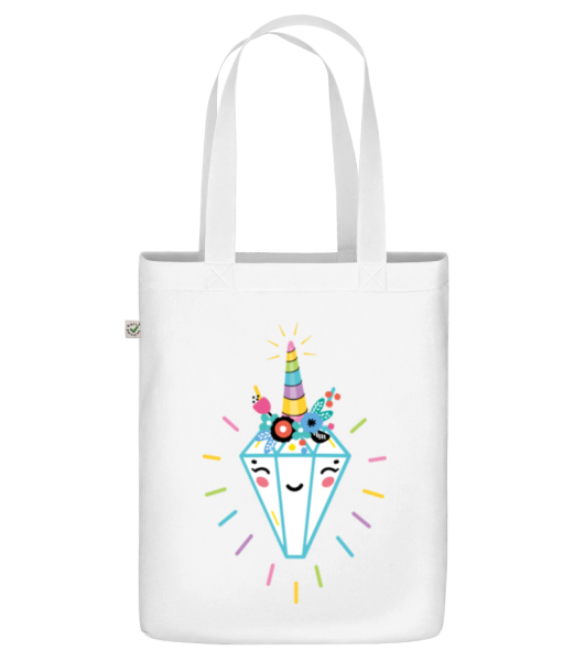 šťastný Diamond - Organická taška - Bílá - Napřed