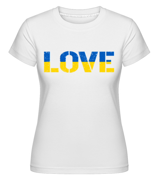 Love Ukraine -  Shirtinator tričko pro dámy - Bílá - Napřed
