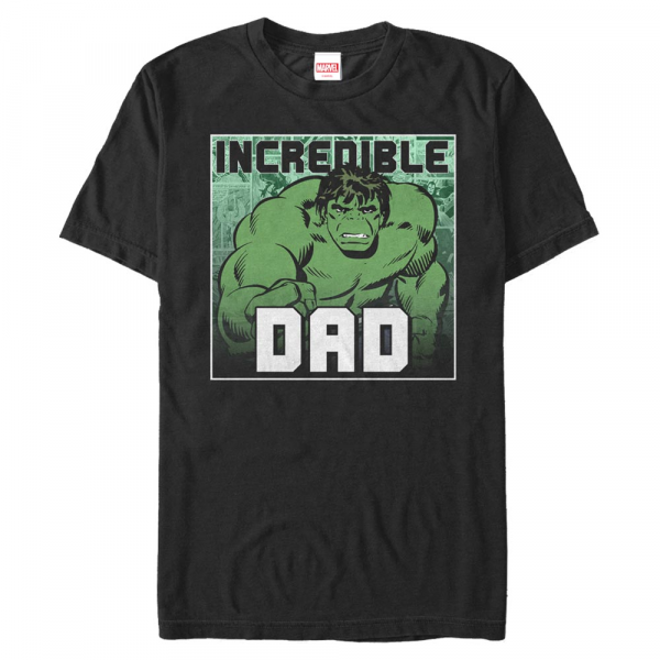 Marvel - Avengers - Hulk Incredible Dad - Den otců - Pánské Tričko - Černá - Napřed