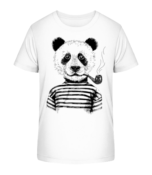Hipster Panda - Detské Bio tričko Stanley Stella - Bílá - Napřed