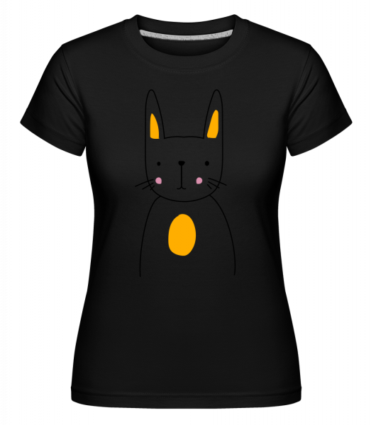 Cute Rabbit -  Shirtinator tričko pro dámy - Černá - Napřed