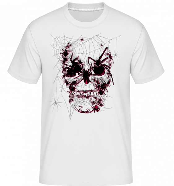 Spider Skull -  Shirtinator tričko pro pány - Bílá - Napřed