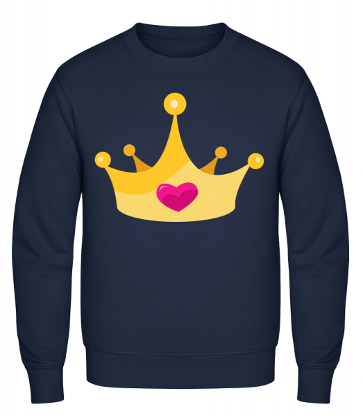 Princess Crown Yellow - Klasická mikina sg - Namořnická modrá - Napřed