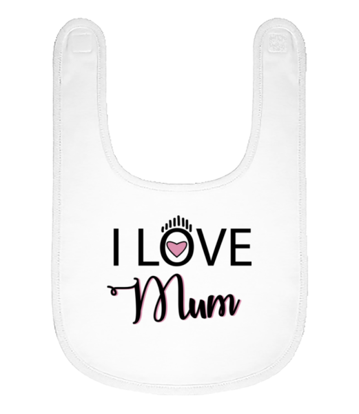 Miluji maminku - Bio bryndáček pro miminka - Bílá - Napřed