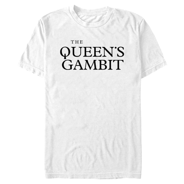 Netflix - Dámský gambit - Logo Queens - Den svatého Valentýna - Pánské Tričko - Bílá - Napřed