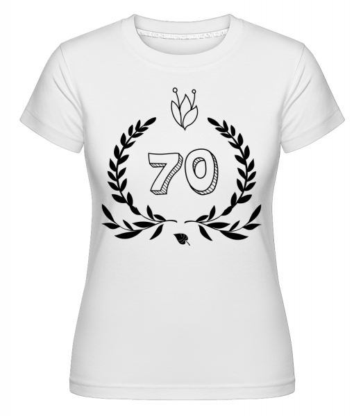 70. narozeniny -  Shirtinator tričko pro dámy - Bílá - Napřed