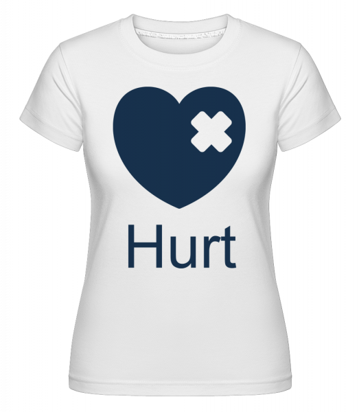 Hurt Heart -  Shirtinator tričko pro dámy - Bílá - Napřed