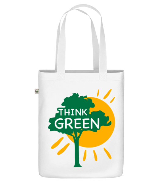 Mysli zeleně - Organická taška - Bílá - Napřed