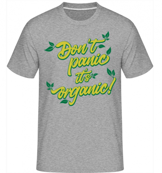 Dont Panic Its Organic -  Shirtinator tričko pro pány - Melírově šedá - Napřed