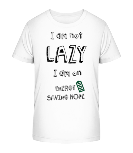 Nejsem Lazy - Detské Bio tričko Stanley Stella - Bílá - Napřed