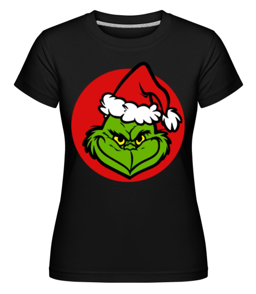 Grinch Face 3 -  Shirtinator tričko pro dámy - Černá - Napřed