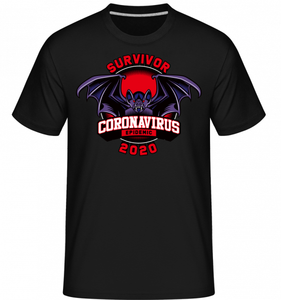 Survivor Corona Virus -  Shirtinator tričko pro pány - Černá - Napřed