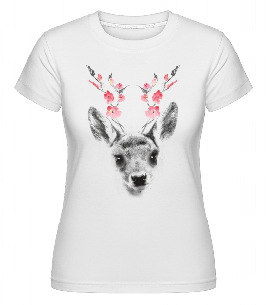 Spring Deer -  Shirtinator tričko pro dámy - Bílá - Napřed