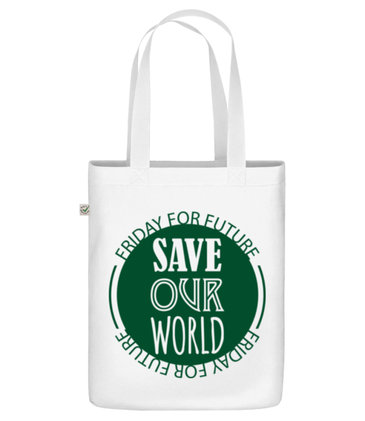 Save Our World - Organická taška - Bílá - Napřed