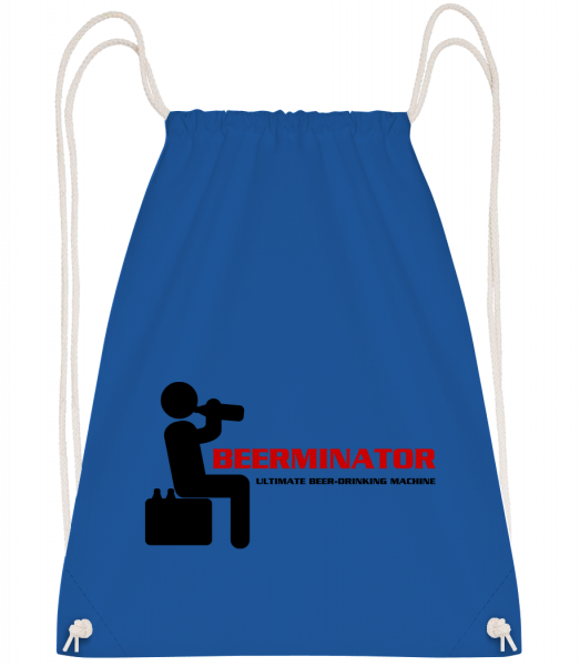 Beerminator - Drawstring batoh se šňůrkami - Královská modrá - Napřed