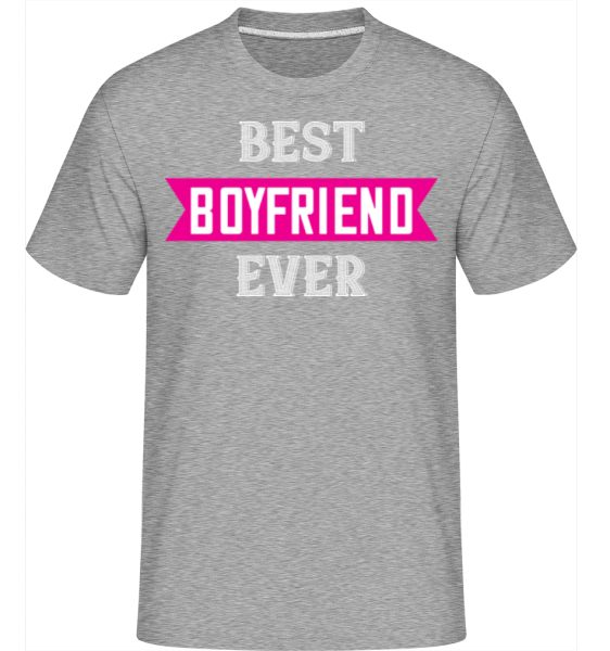 Best Boyfriend Ever -  Shirtinator tričko pro pány - Melírově šedá - Napřed