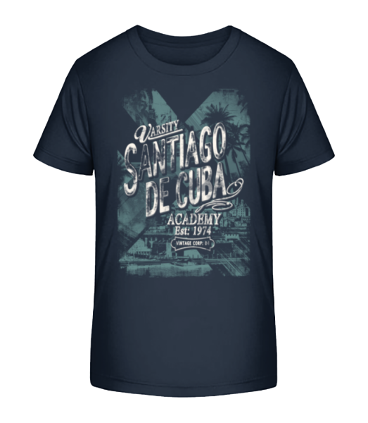 Varsity Santiago De Cuba - Detské Bio tričko Stanley Stella - Namořnická modrá - Napřed