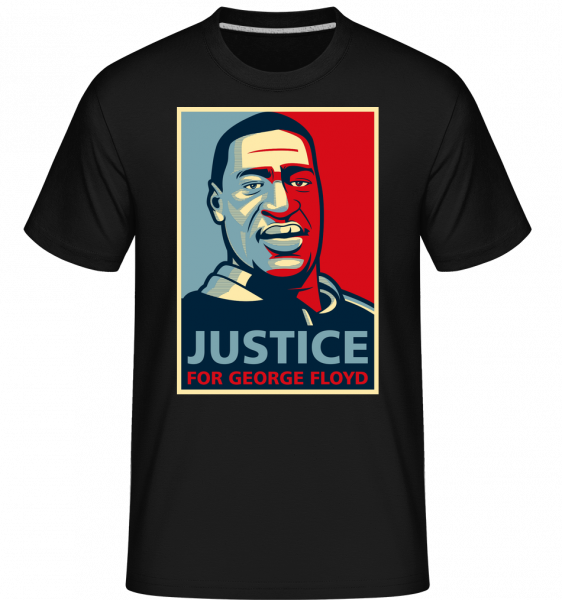 Justice For George Floyd -  Shirtinator tričko pro pány - Černá - Napřed