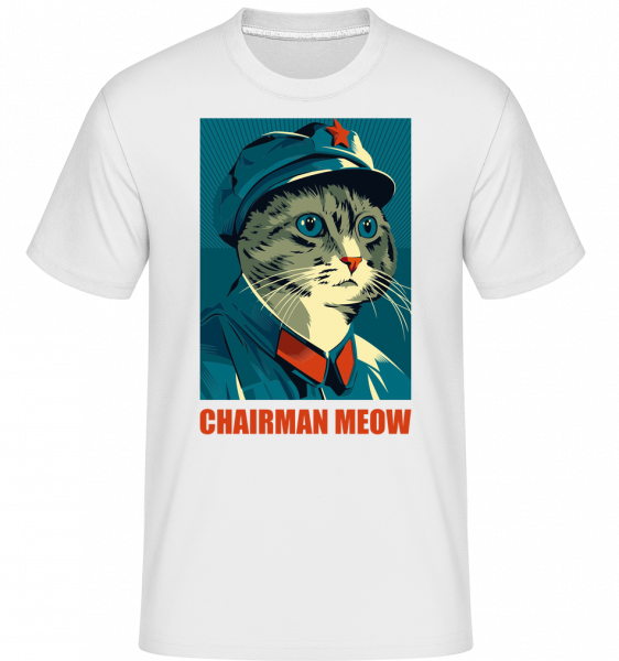 Chairman Meow -  Shirtinator tričko pro pány - Bílá - Napřed