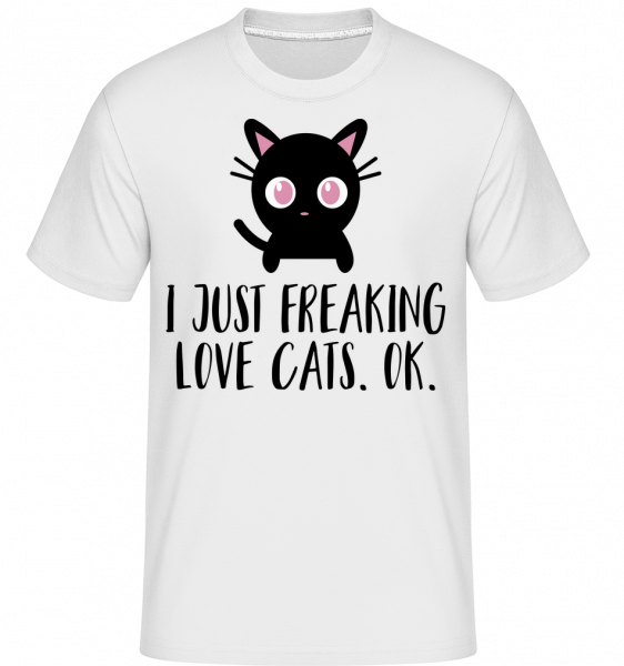 Jen jsem vyšilovat milovat kočky -  Shirtinator tričko pro pány - Bílá - Napřed