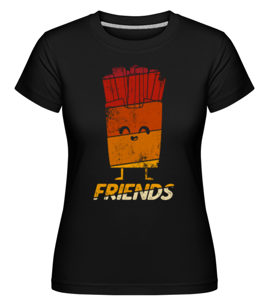 Best Friends Fries -  Shirtinator tričko pro dámy - Černá - Napřed