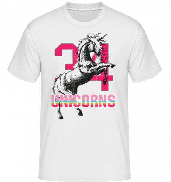 34 Unicorns -  Shirtinator tričko pro pány - Bílá - Napřed