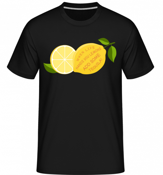 Lemon a Tequila -  Shirtinator tričko pro pány - Černá - Napřed
