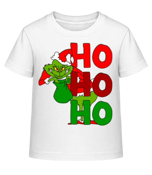 Grinch Ho Ho Ho - Dĕtské Shirtinator tričko - Bílá - Napřed