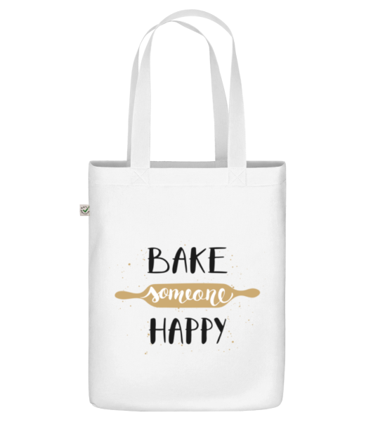 Péct Někdo Šťastný - Organická taška - Bílá - Napřed