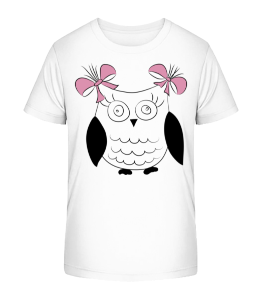 Girl Owl - Detské Bio tričko Stanley Stella - Bílá - Napřed
