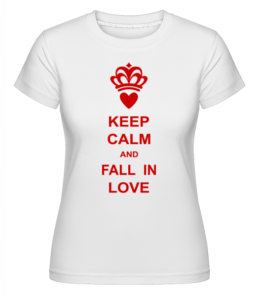 Zachovat klid a zamilovat -  Shirtinator tričko pro dámy - Bílá - Napřed